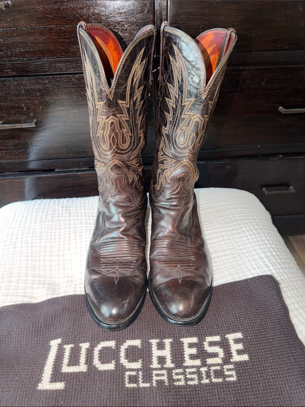 LUCCHESE CORBIN WESTERN BOOTS SIZE 13